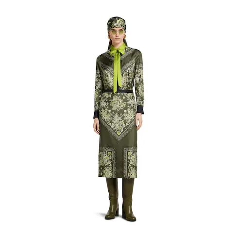Printed Silk Twill Shirt