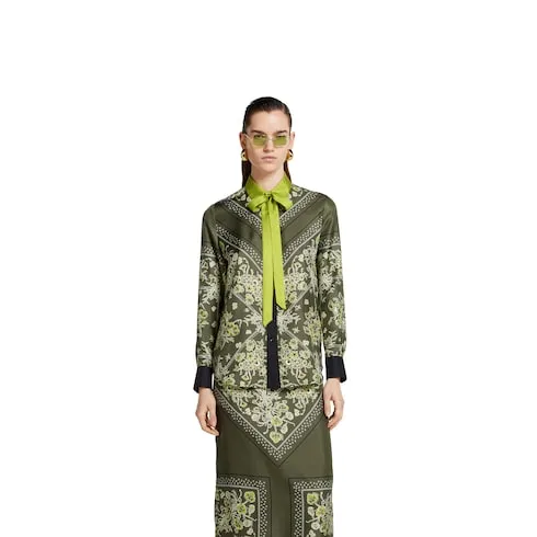 Printed Silk Twill Shirt