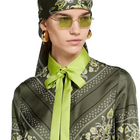 Printed Silk Twill Shirt