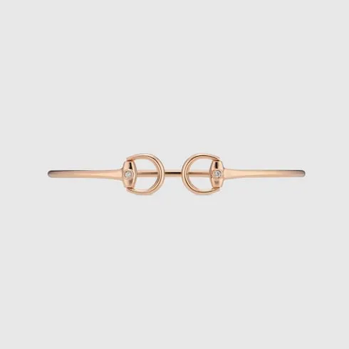 Gucci Horsebit 18K Diamond Bangle Bracelet