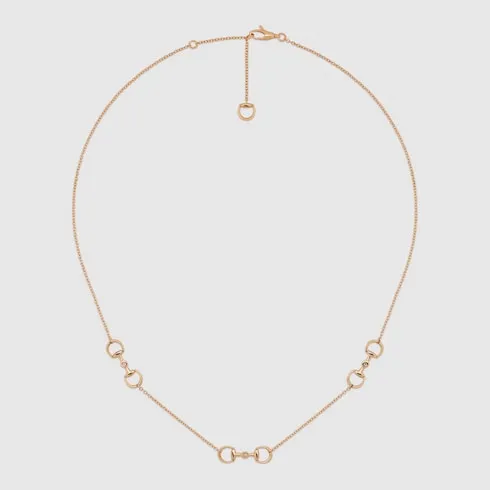 Gucci Horsebit Diamond 18K Pendant Necklace