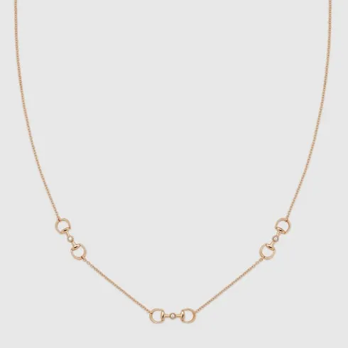 Gucci Horsebit Diamond 18K Pendant Necklace