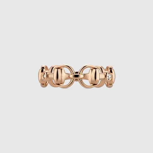 Gucci Horsebit Diamond 18K Ring