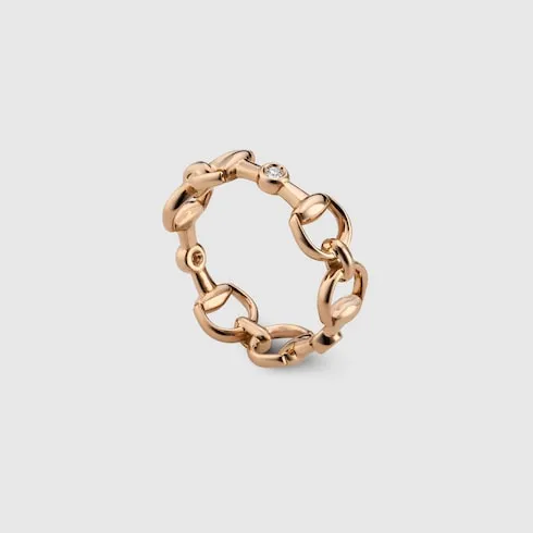 Gucci Horsebit Diamond 18K Ring