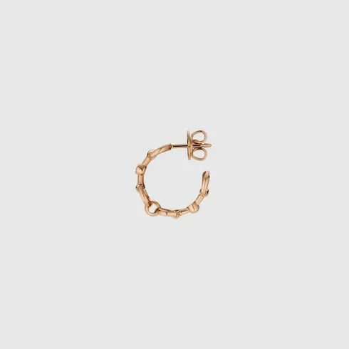 Gucci Horsebit Diamond 18K Hoop Earrings