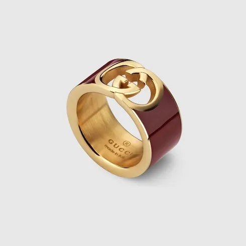 Gucci Interlocking Enamel Ring