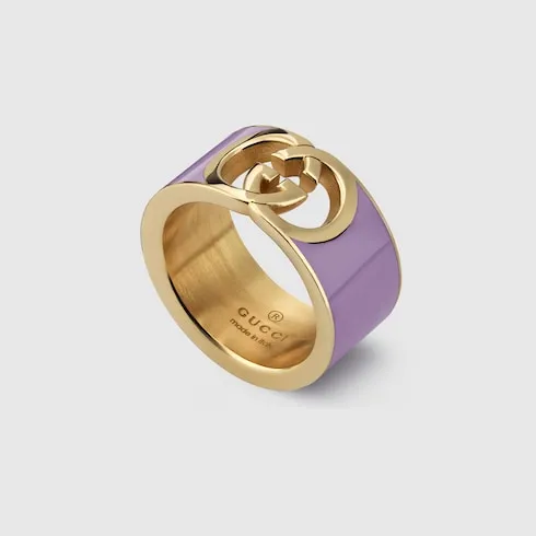 Gucci Interlocking Enamel Ring