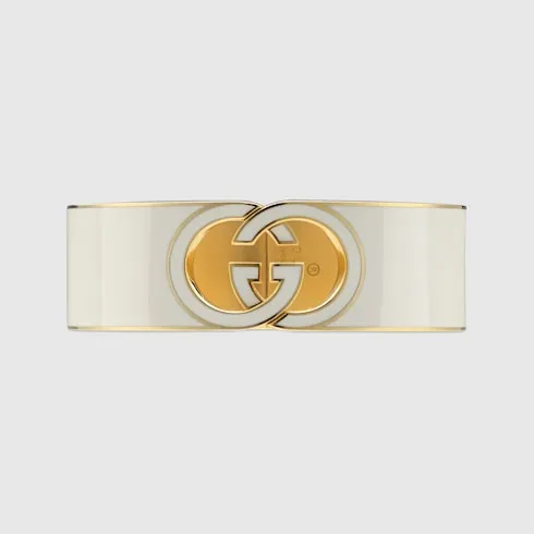 Gucci Interlocking Enamel Cuff Bracelet