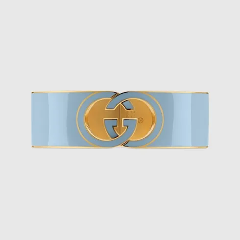 Gucci Interlocking Enamel Cuff Bracelet