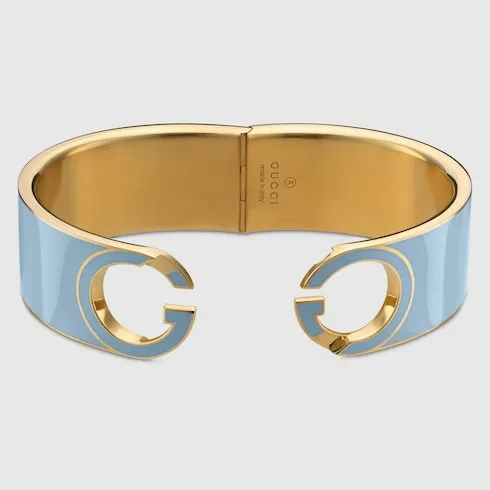 Gucci Interlocking Enamel Cuff Bracelet