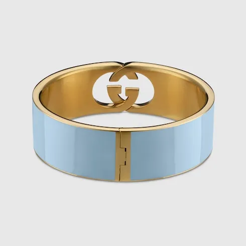Gucci Interlocking Enamel Cuff Bracelet