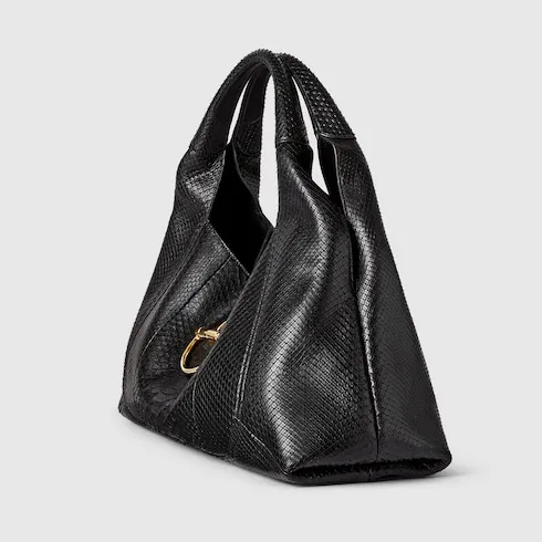 Gucci Softbit Python Maxi Shoulder Bag