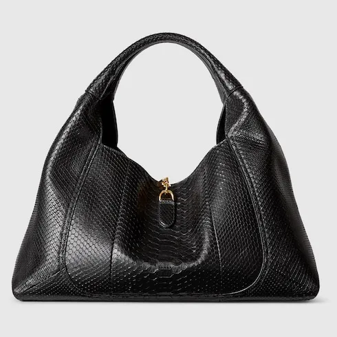 Gucci Softbit Python Maxi Shoulder Bag