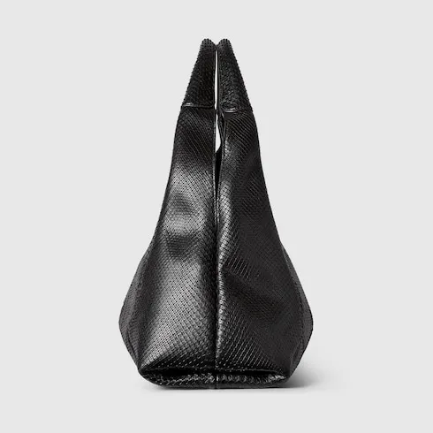 Gucci Softbit Python Maxi Shoulder Bag