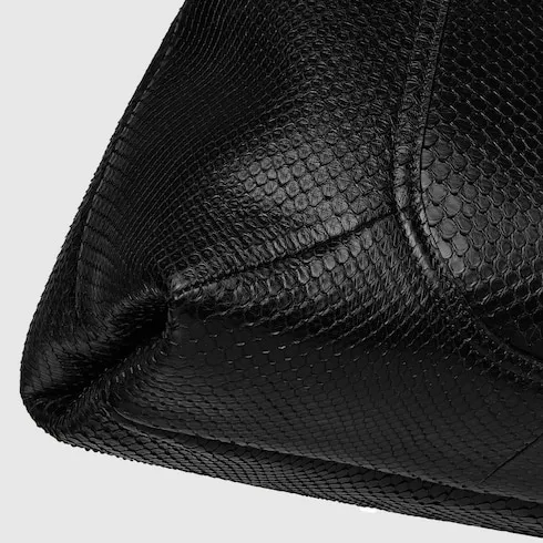 Gucci Softbit Python Maxi Shoulder Bag