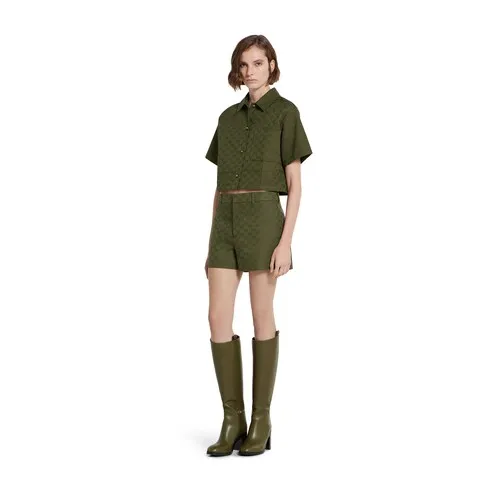 Gg Cotton Gabardine Shorts