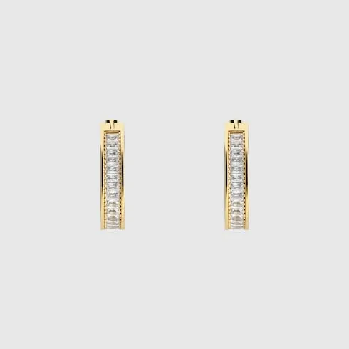 Gucci Blondie Crystal Enamel Earrings