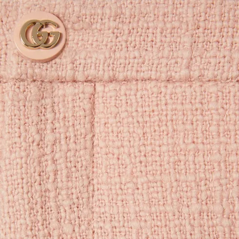 Textured Wool Tweed Shorts