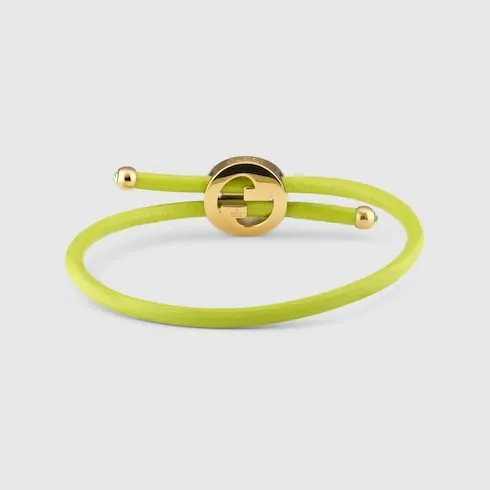 Bracelet With Enamel Round Interlocking G