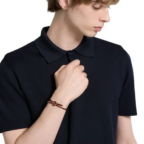 Bracelet With Enamel Round Interlocking G