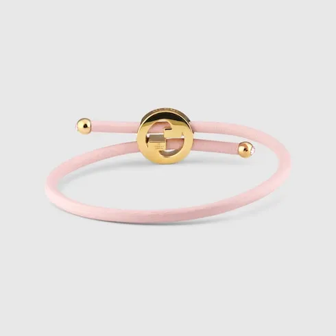 Bracelet With Enamel Round Interlocking G