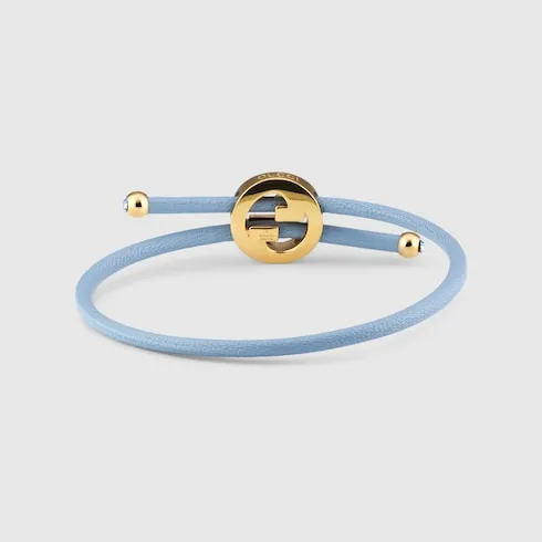 Bracelet With Enamel Round Interlocking G