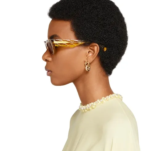 Gucci Blondie Intertwined Crystal Earrings