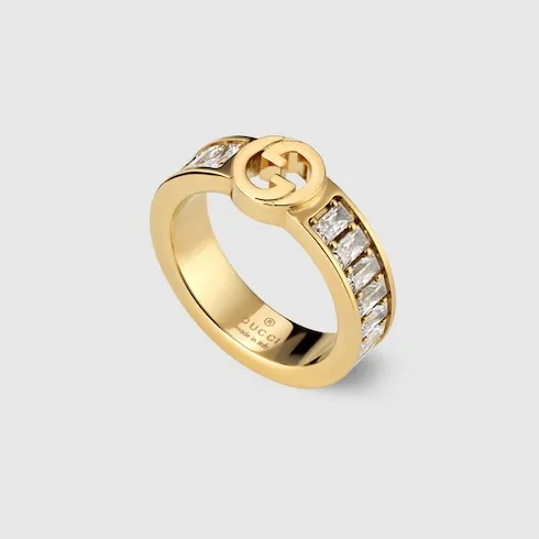 Gucci Blondie Wide Crystal Ring