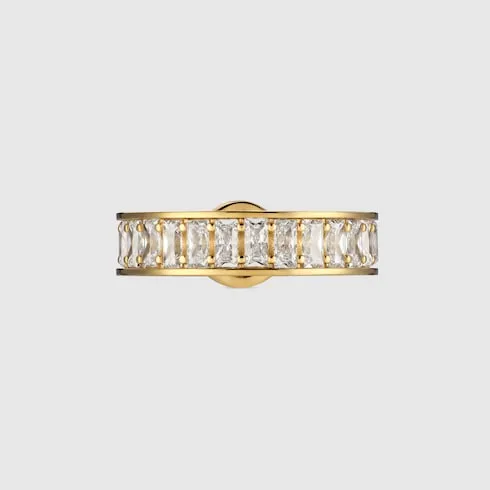 Gucci Blondie Wide Crystal Ring