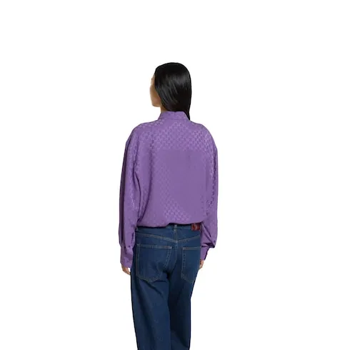 Gg Silk Jacquard Oversize Shirt