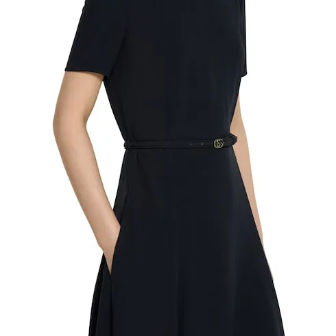 Satin Dress With Double G Belt