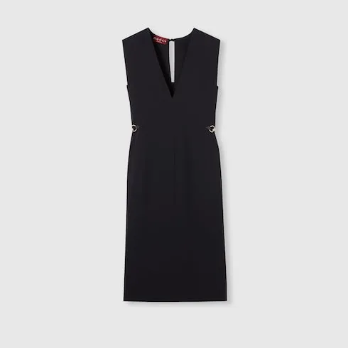 Satin Dress With Horsebit