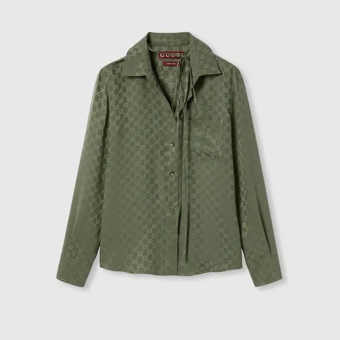 Gg Silk Jacquard Shirt