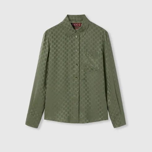 Gg Silk Jacquard Shirt
