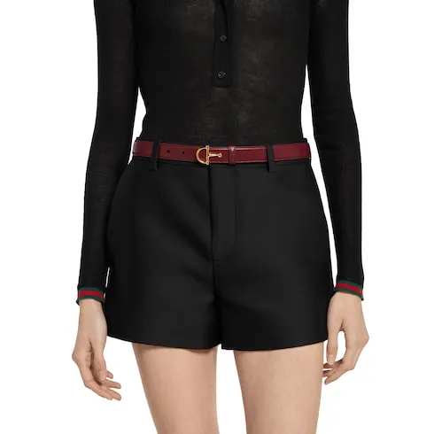 Thin Belt With Half-Horsebit Buckle