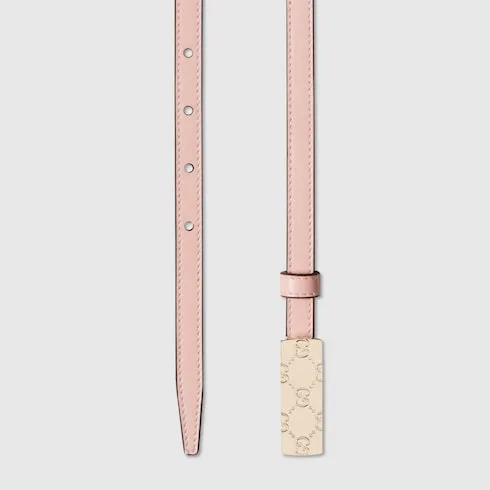 Thin Belt With Plaque Buckle