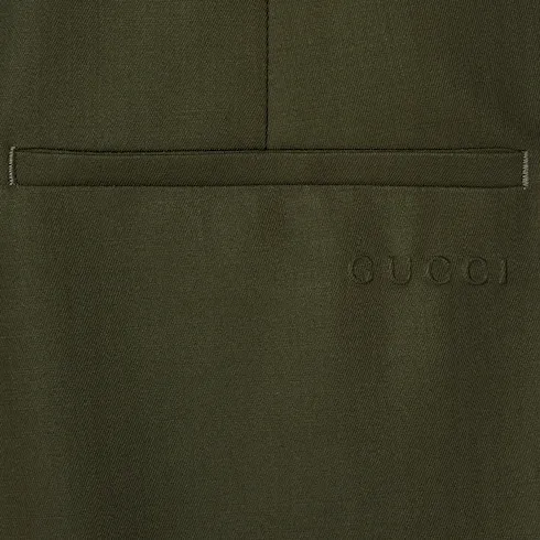 Wool Mohair Pants With Logo