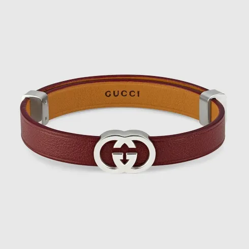 Gucci Interlocking Leather Bracelet