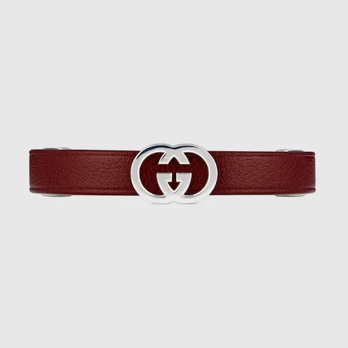 Gucci Interlocking Leather Bracelet