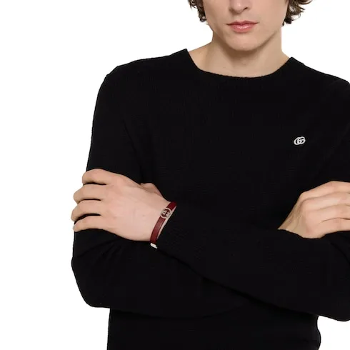 Gucci Interlocking Leather Bracelet