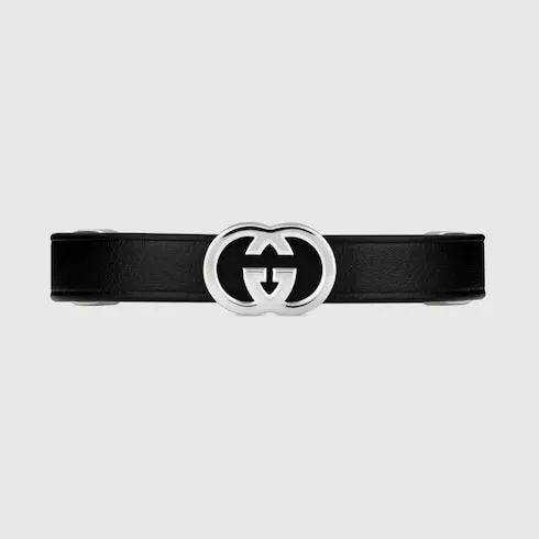 Gucci Interlocking Leather Bracelet