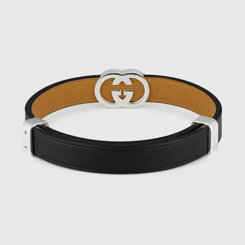 Gucci Interlocking Leather Bracelet