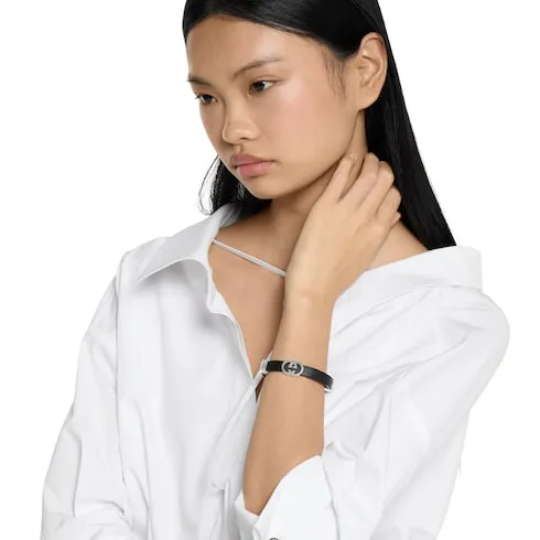 Gucci Interlocking Leather Bracelet