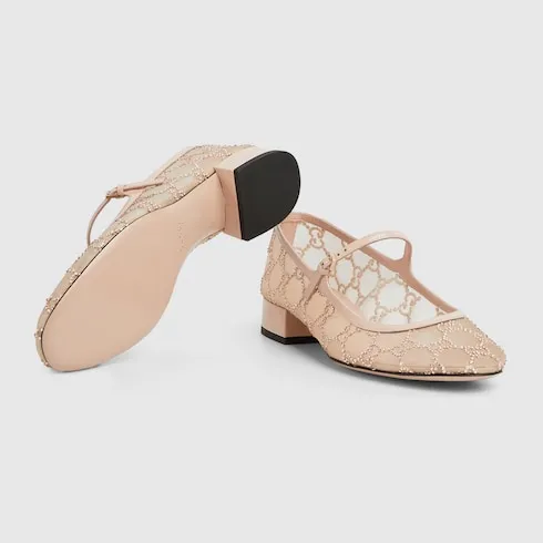 Gg Crystal Ballet Flat