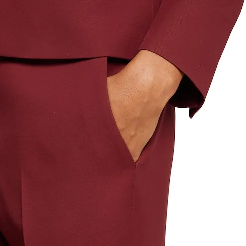 Wool Silk Pants With Embroidery