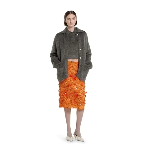 Brushed Extra Fine Mohair Cardigan