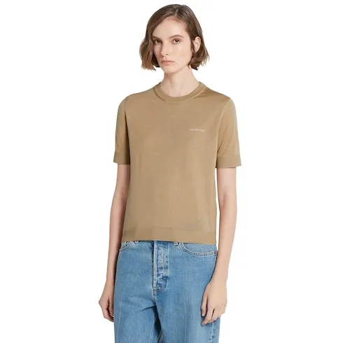 Cashmere And Silk Top With Intarsia