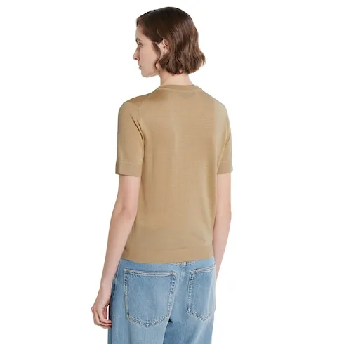 Cashmere And Silk Top With Intarsia