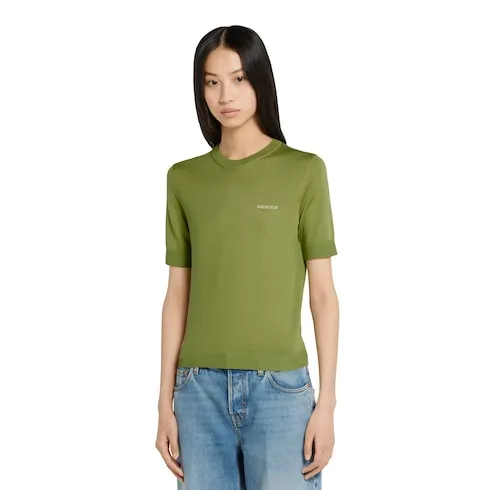 Cashmere And Silk Top With Intarsia