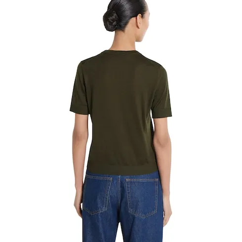 Cashmere And Silk Top With Intarsia